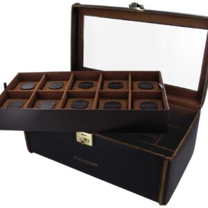 Coffret 20 Montres Cuir vieilli