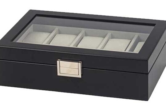 Coffret 10 montres bois