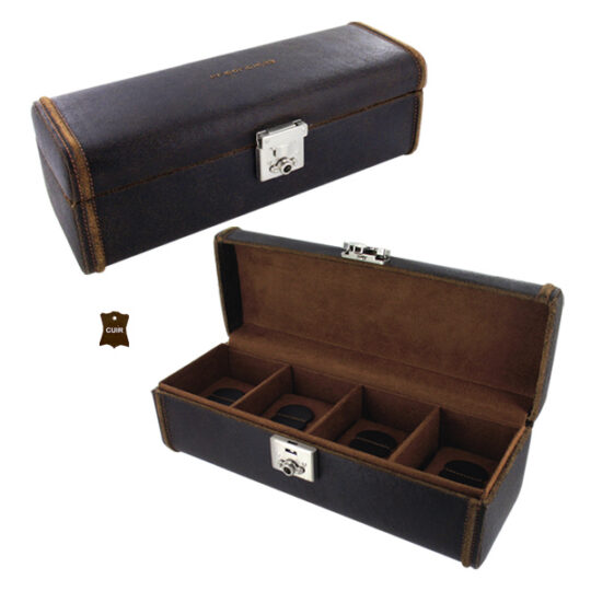 Coffret 4 Montres Cuir vieilli