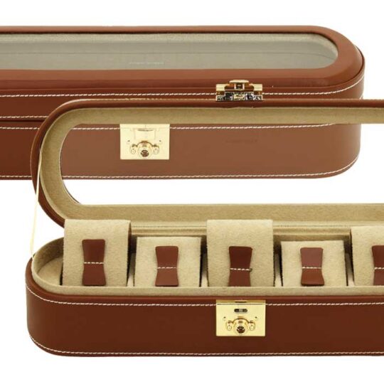 Coffret 5 Montres/Fenêtre Cuir