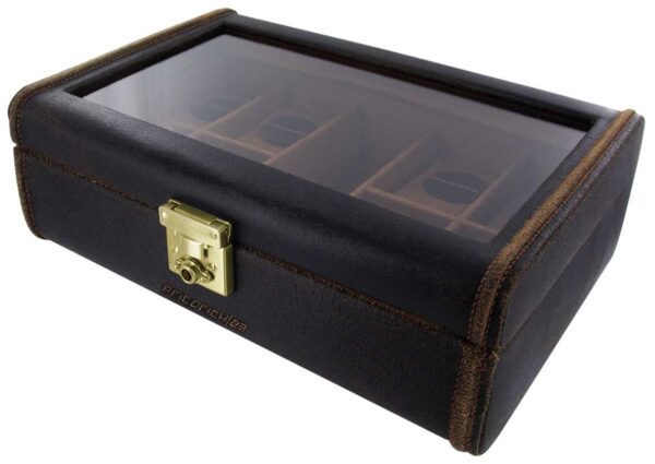 Coffret 8 Montres Cuir vieilli