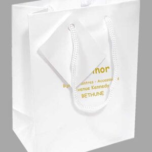 Sac Cadeau N°2 avec cordelette tressée assortie (100 minimum)