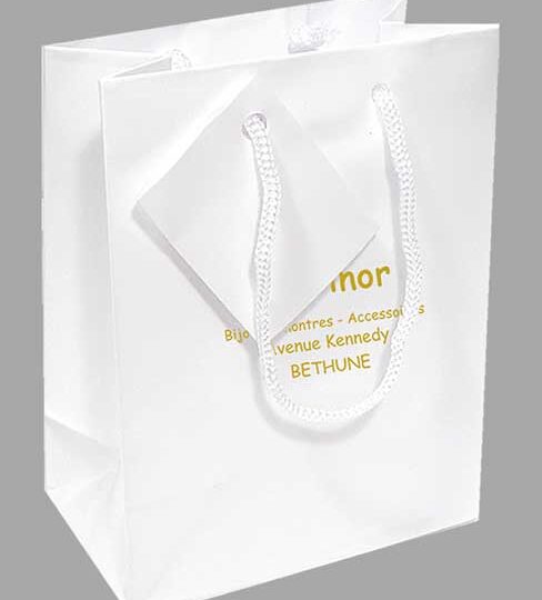 Sac Cadeau N°2 avec cordelette tressée assortie (100 minimum)