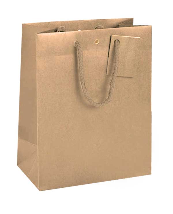 Sac Cadeau N°2 avec cordelette tressée assortie (100 minimum)