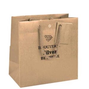 Sac Cadeau N°2 avec cordelette tressée assortie (60 minimum)