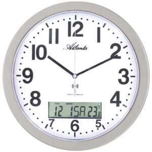 Pendule Quartz Radio-Controlée Dato - Jour/Date/Température intérieure Ø30cm