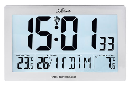 Pendule LCD radio-contrôlée