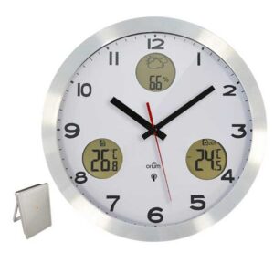 Pendule quartz RC avec Température int. et ext.