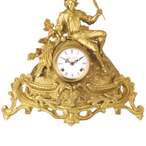 Pendule Laiton - Mouvement Mécanique 8 jours - ht. 36cm
