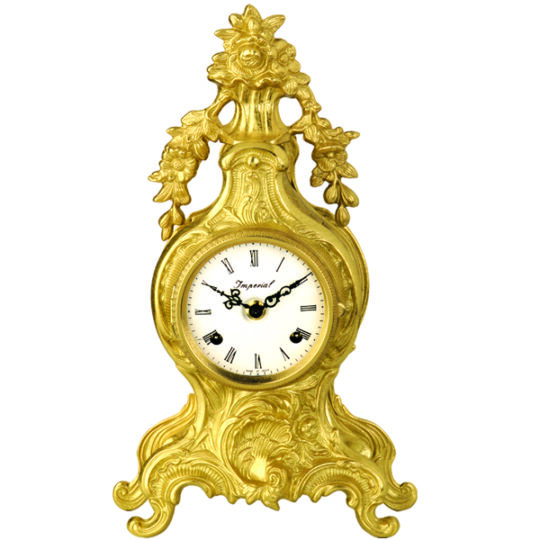 Pendule Laiton - Mouvement Mécanique 8 jours - ht. 33,5cm