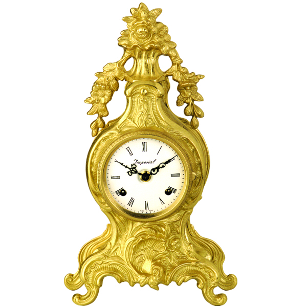 Pendule Laiton - Mouvement Mécanique 8 jours - ht. 33,5cm