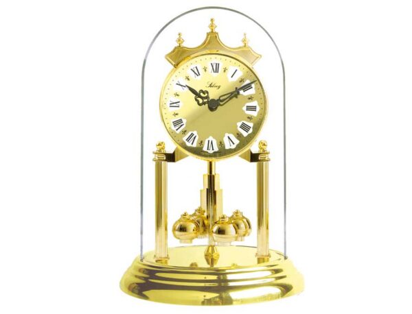 Pendule 400 jours Quartz balancier boules dorées - ht. 23cm