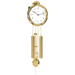 Pendule MECANIQUE à Poids en Laiton massif et Cadran Email - ht. 70 cm