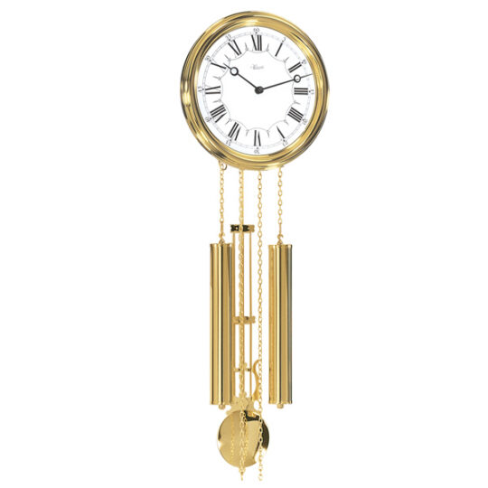 Pendule quartz laiton à balancier - ht. 62cm