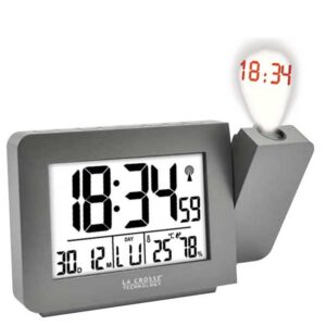 Réveil LCD radio-contrôlé projection