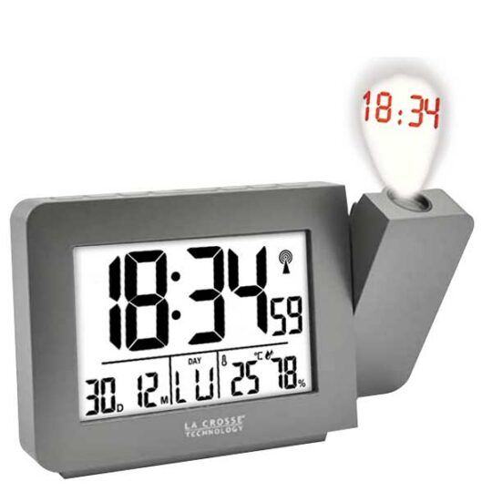 Réveil LCD radio-contrôlé projection