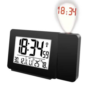 Réveil LCD radio-contrôlé projection