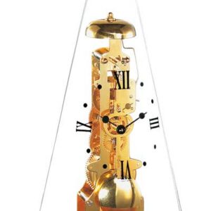 Pendule Mécanique à poser - Globe Verre conique - ht. 36 cm