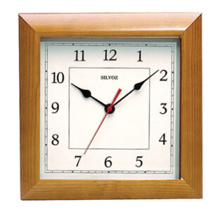 Pendule Quartz bois teinté Miel