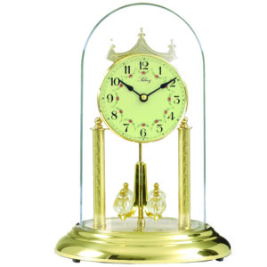 Pendule 400 jours Quartz balancier boules façon cristal "A SONNERIE" - ht. 30cm
