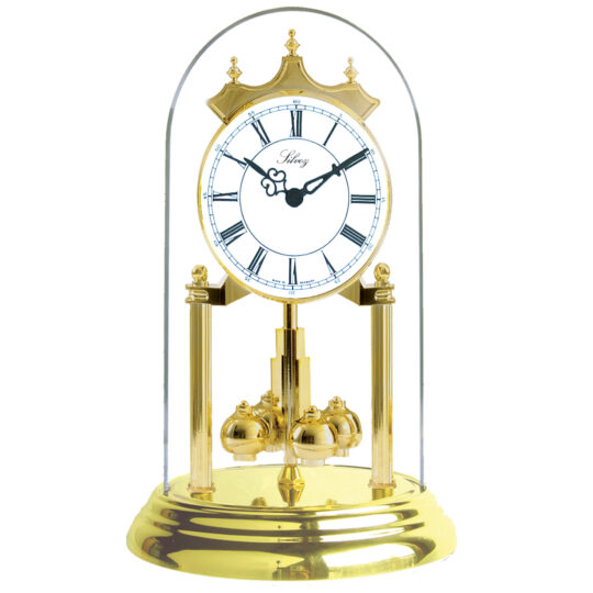 Pendule 400 jours Quartz balancier boules dorées - ht. 23cm