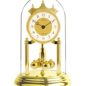 Pendule 400 jours Quartz balancier boules dorées "A SONNERIE" - ht. 23cm