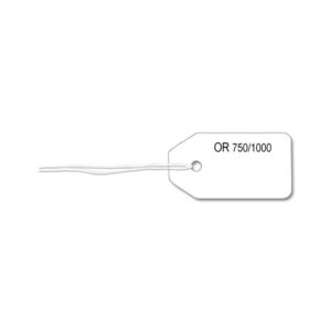 Botte de 1000 Etiquettes N°13 "Or 750/1000" à Fil blanc - Plastique
