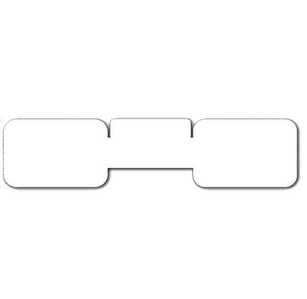 Étiquettes Adhésives « Haltère » en Polyester 45 x 11 mm