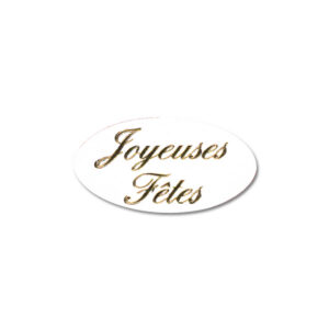 Dévidoir de 500 Etiquettes Adhésives "Joyeuses Fêtes"