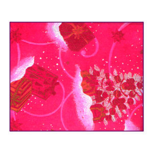 Papier Noël Imprimé H rouge - 60 gr - Rouleau de 70cmx100m
