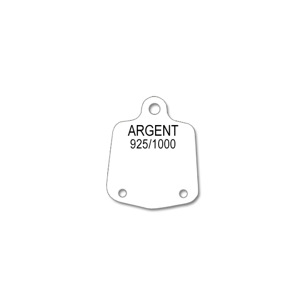 Paquet de 1000 Etiquettes ANTEA BO "Argent 925/1000" - Plastique