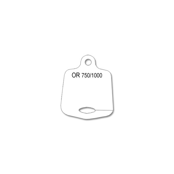 Paquet de 1000 Etiquettes ANTEA FENDU pour Médaille "Or 750/1000" - Plastique