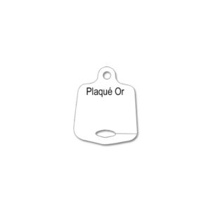 Paquet de 1000 Etiquettes ANTEA FENDU pour Médaille "Plaqué Or" - Plastique