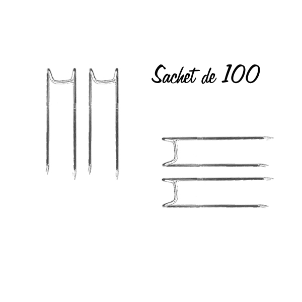 Sachet de 100 Epingles Doubles Chromées