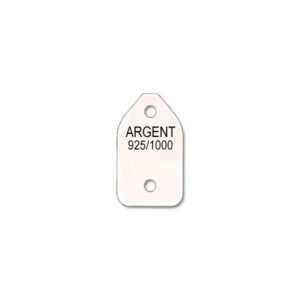 Carnet de 450 Etiquettes ALPHA pour Chaîne "Argent 925/1000" - Bristol