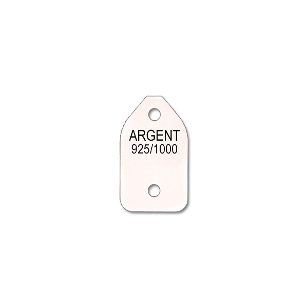 Carnet de 450 Etiquettes ALPHA pour Chaîne "Argent 925/1000" - Bristol