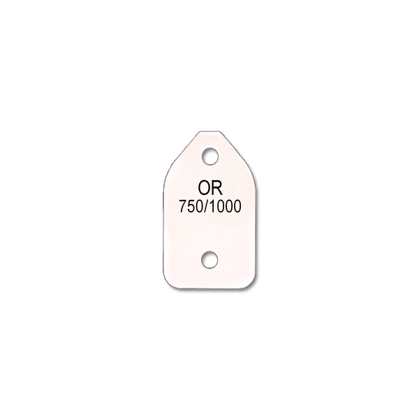 Carnet de 450 Etiquettes ALPHA pour Chaîne Or 750/1000" - Bristol