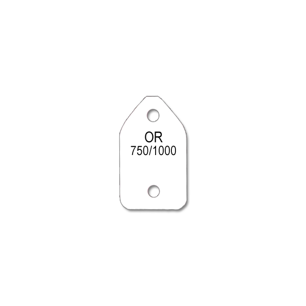 Carnet de 450 Etiquettes ALPHA pour Chaîne "Or 750/1000" - Plastique