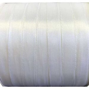 RUBAN SATIN PERSONNALISE BLANC 10MM