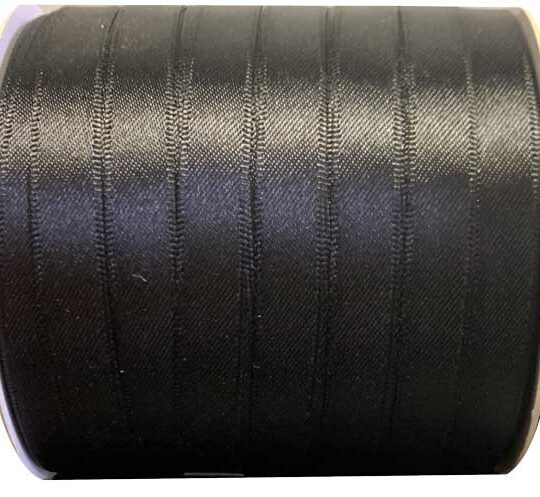 RUBAN SATIN PERSONNALISE NOIR 10MM