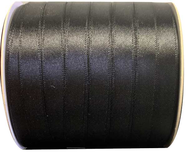RUBAN SATIN PERSONNALISE NOIR 10MM