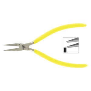 Pince en Acier Nickelé 11,5 cm -Becs plats lisses- Manches isolés "BERGEON"