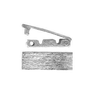 Fermoir Bracelet Plaqué Argent Rhodié