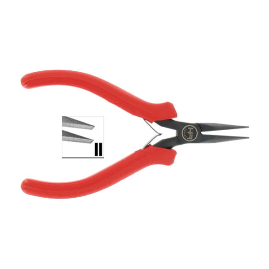Pince Fine Horlogère 12 cm - Becs plats lisses - Manches isolés