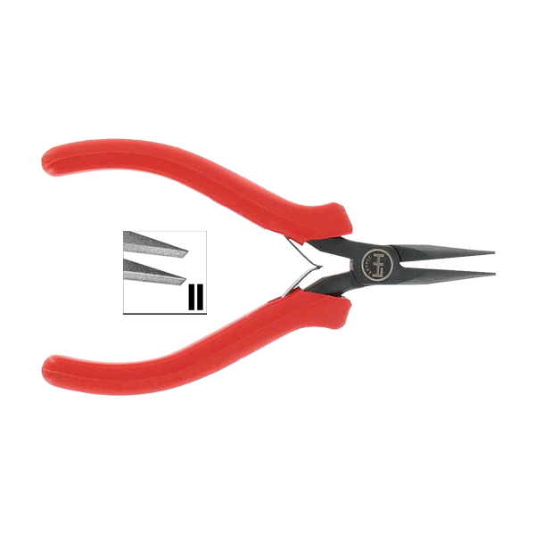 Pince Fine Horlogère 12 cm - Becs plats lisses - Manches isolés