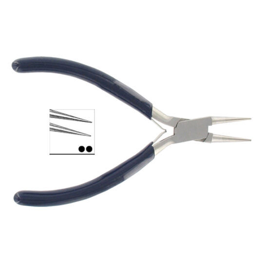 Pince Gamme Horloger 11,5 cm - Becs ronds pointus lisses - Manches isolés