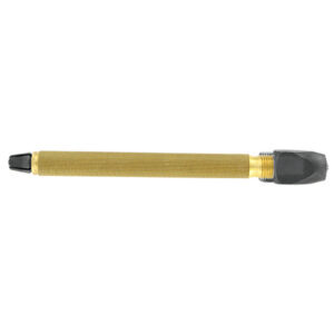 Mandrin avec Corps en Laiton Cannelé Creux et Tête Carrée - 2 Pinces en Acier - 10,5 cm