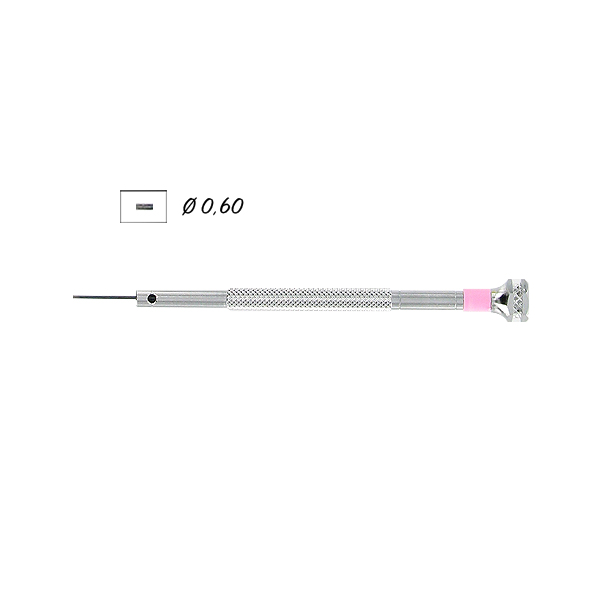 Tournevis Chromé à billes Ø 0,60 Rose
