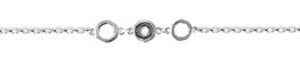 BRACELET ARG RHOD 3 ROND CENTRAL