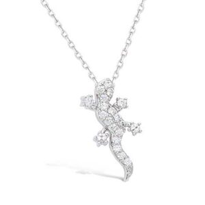 CHAINE+PENDENTIF ARG RHODIE salamandre OXYDE